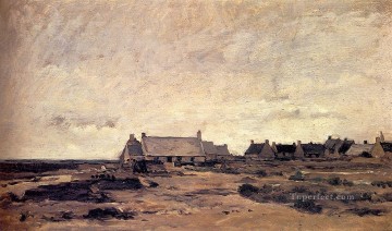impressionism landscape Painting - Le Village De Kerity En Bretagne Barbizon Impressionism landscape Charles Francois Daubigny scenery